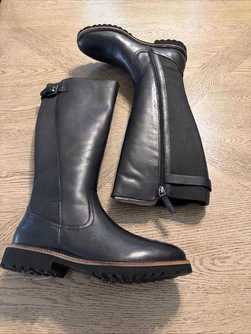 Softwalk Womens Inara Knee High Boot Black Leather Size 10.5